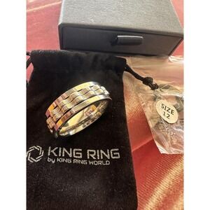 King Ring Spin Gear Ring Titanium Steel Size 12 Fidget Spinner Band K12SL12 Box